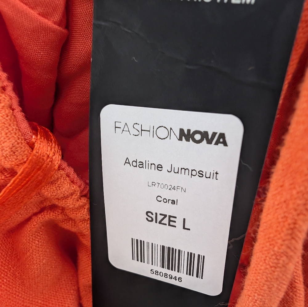 Fashion Nova Adaline Halter Top Wide Leg Jumpsuit Large - Picture 8 of 10